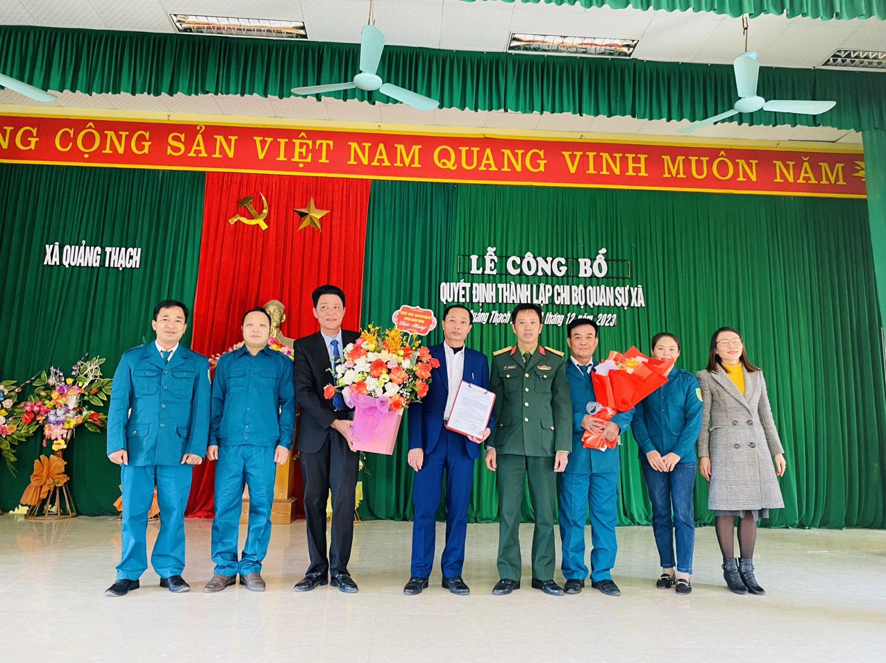 Lễ công bố Quyết định thành lập Chi bộ Quân sự xã Quảng Thạch